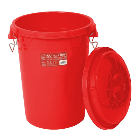 Gorilla Bin™ 50L Bin with Clip Lid - Red Gorilla - RGBIN50.R